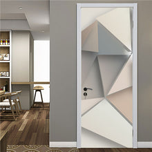 Load image into Gallery viewer, 2PCS/Set Fashion Geometric Door Sticker Wallpaper On The Door Home Decoration Self Stick Wallpaper Waterproof Renovation Poster