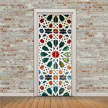 Load image into Gallery viewer, 2PCS/Set Fashion Geometric Door Sticker Wallpaper On The Door Home Decoration Self Stick Wallpaper Waterproof Renovation Poster