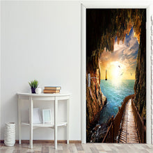 Load image into Gallery viewer, 2PCS/Set Fashion Geometric Door Sticker Wallpaper On The Door Home Decoration Self Stick Wallpaper Waterproof Renovation Poster