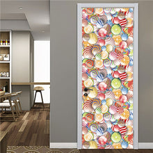 Load image into Gallery viewer, 2PCS/Set Fashion Geometric Door Sticker Wallpaper On The Door Home Decoration Self Stick Wallpaper Waterproof Renovation Poster