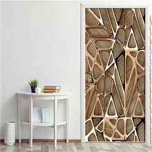 Load image into Gallery viewer, 2PCS/Set Fashion Geometric Door Sticker Wallpaper On The Door Home Decoration Self Stick Wallpaper Waterproof Renovation Poster